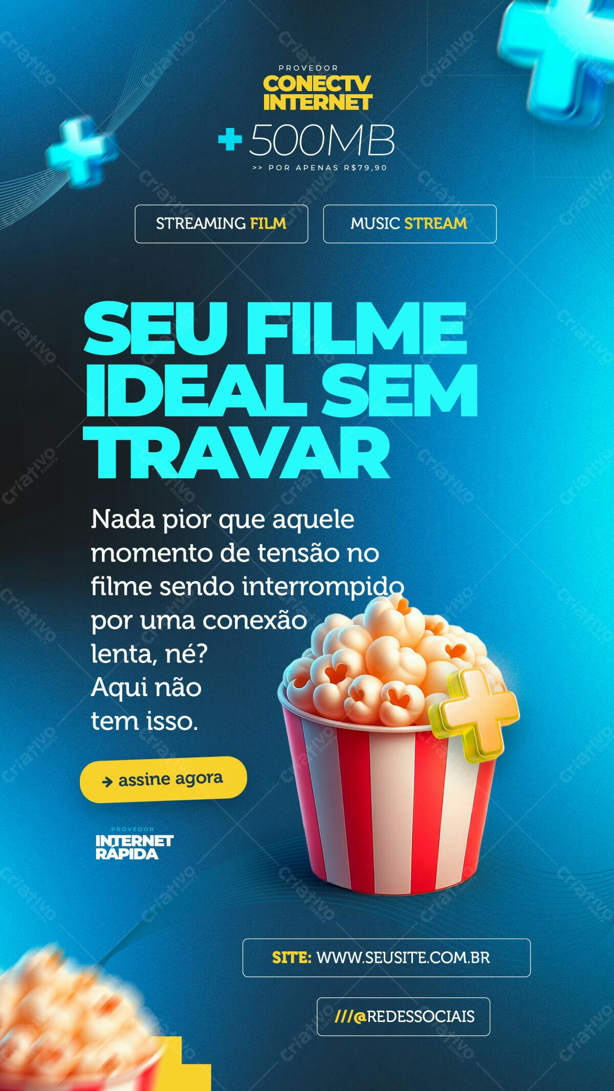 Flyer para Propaganda de Internet PSD Editável