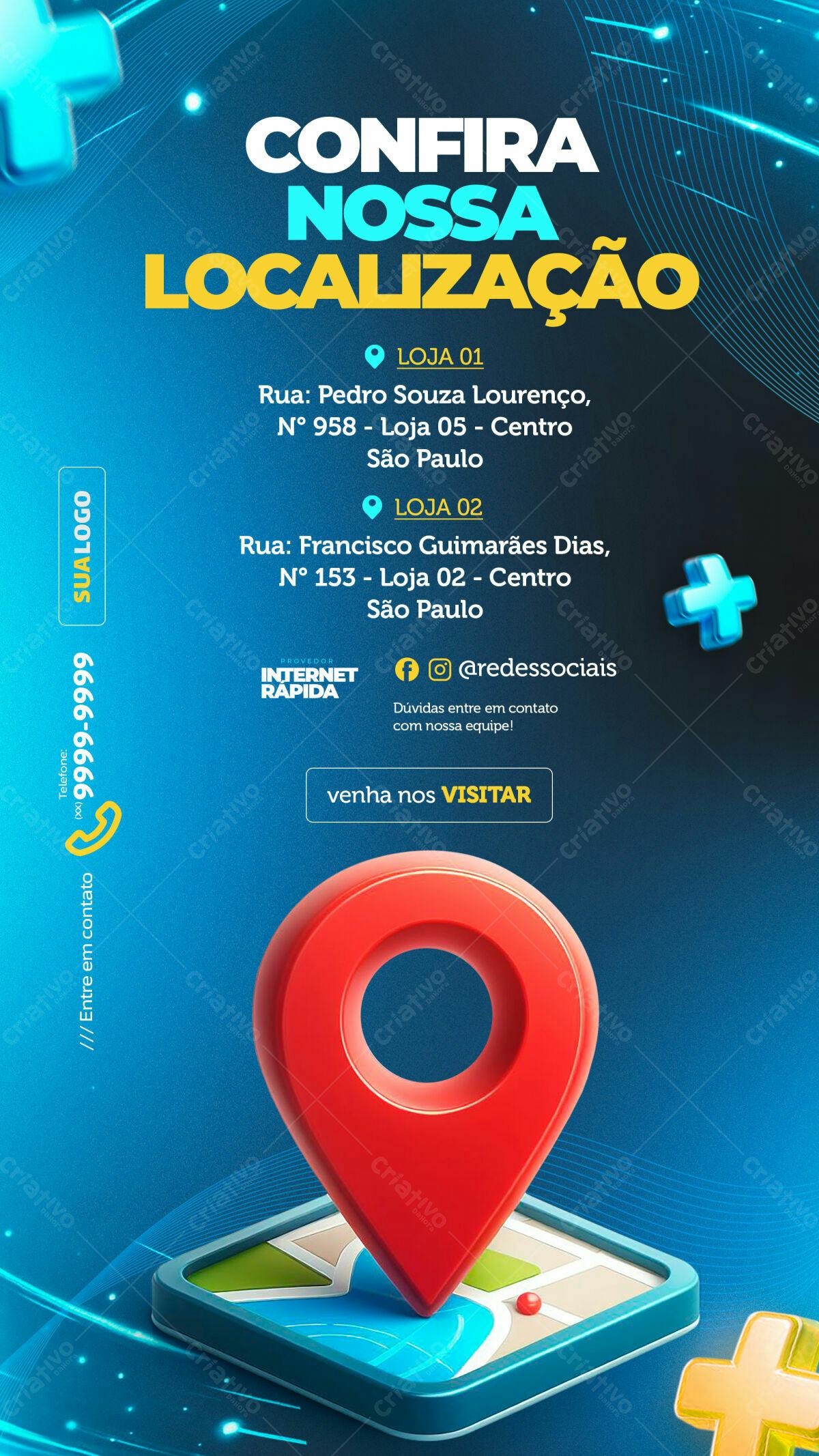 Flyer Localização Empresa PSD Editável