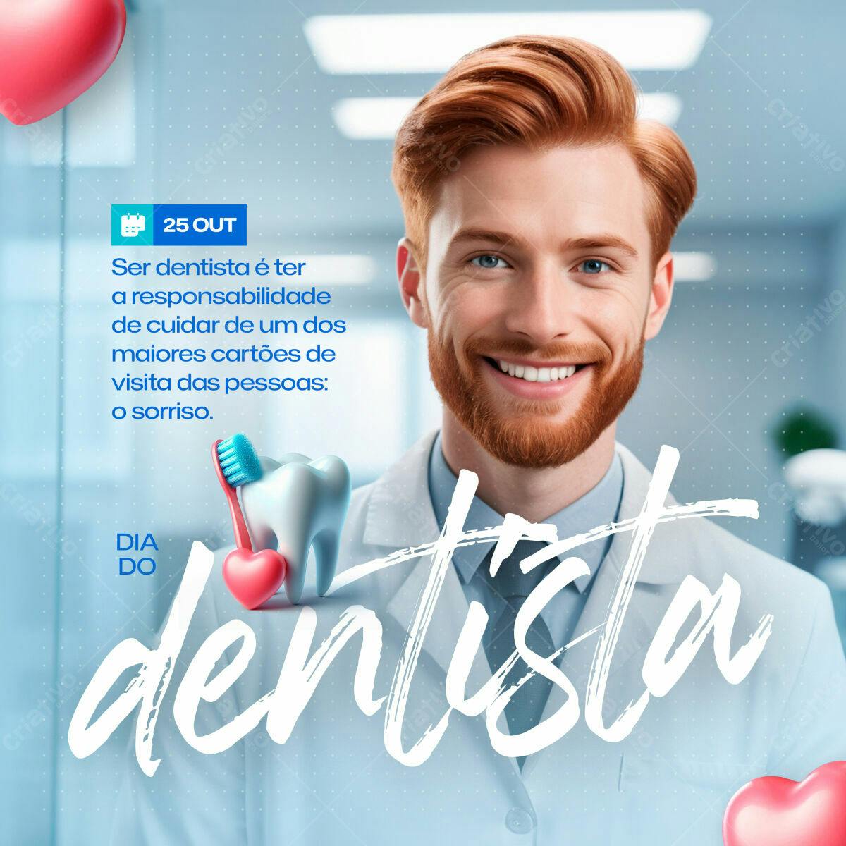 Post para Dia do Dentista PSD Editável