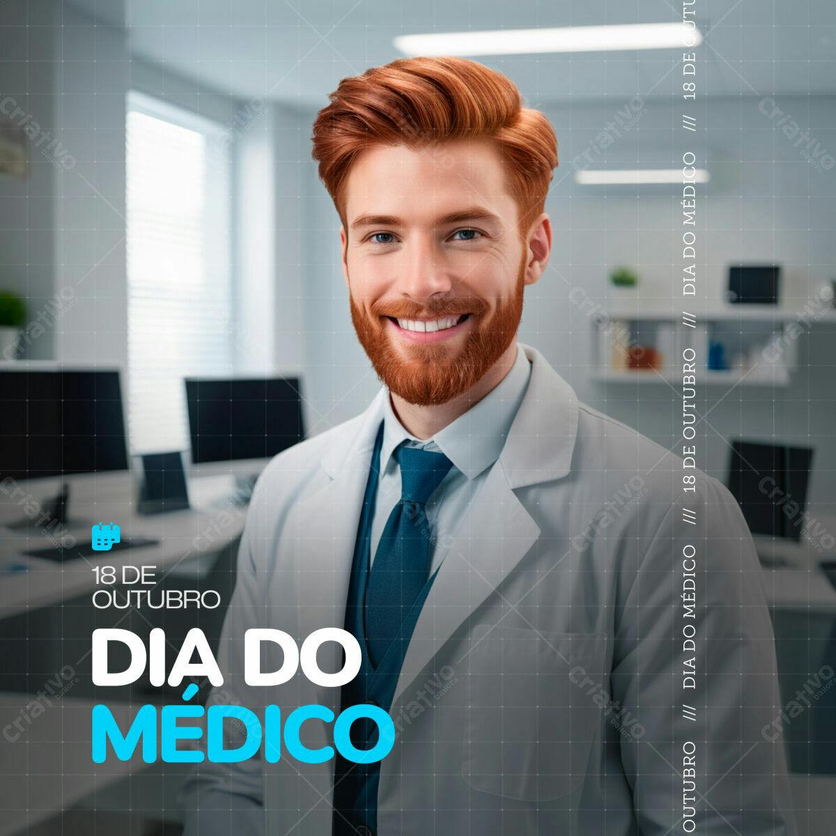 Postagem Dia do Médico PSD Editável