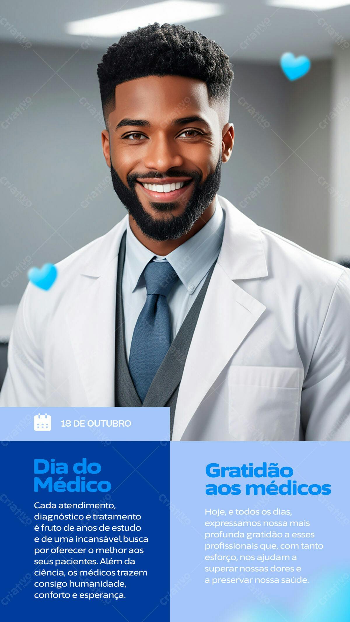 Post para Dia do Médico PSD Editável