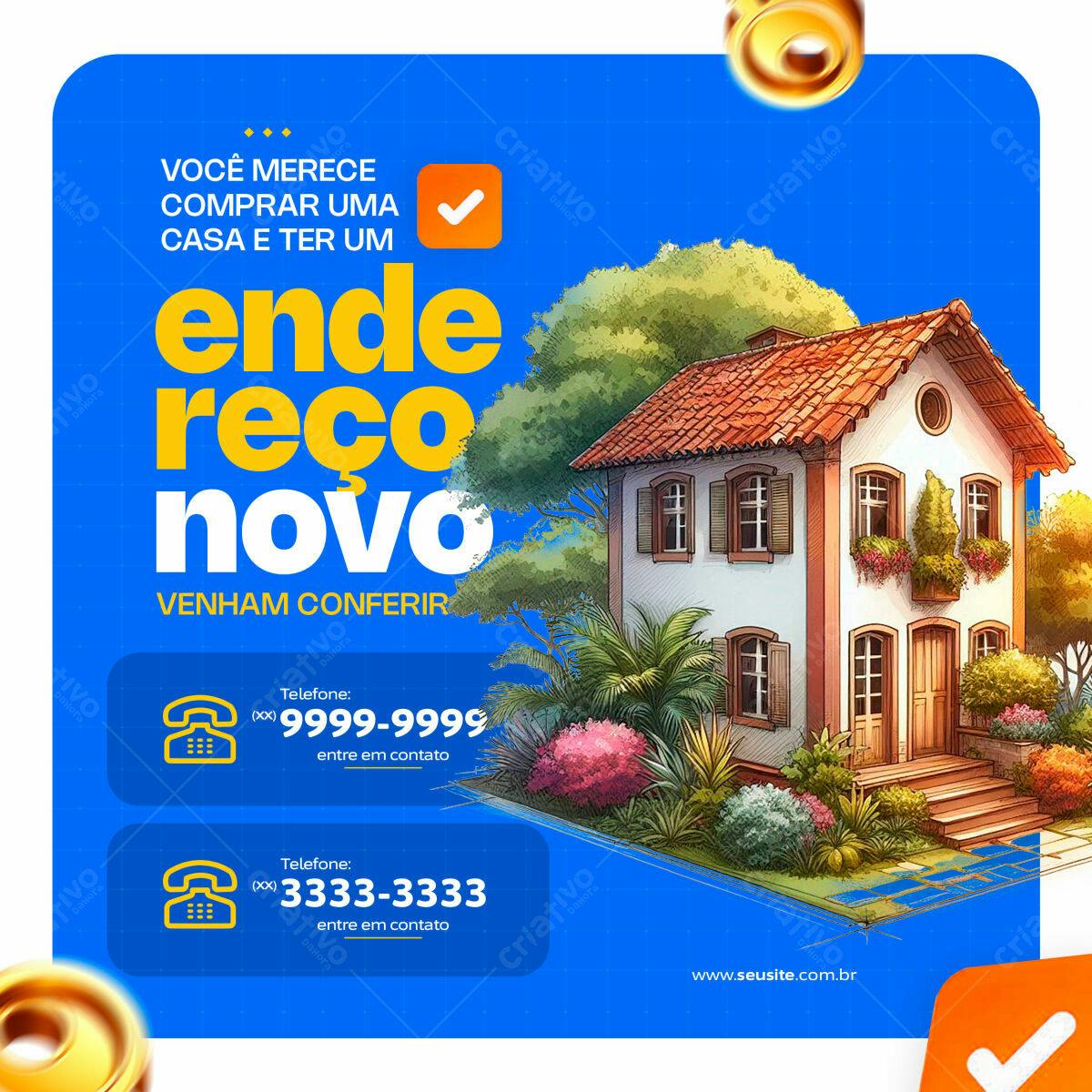 Postagem Imobiliária Casa Sonho PSD Editável