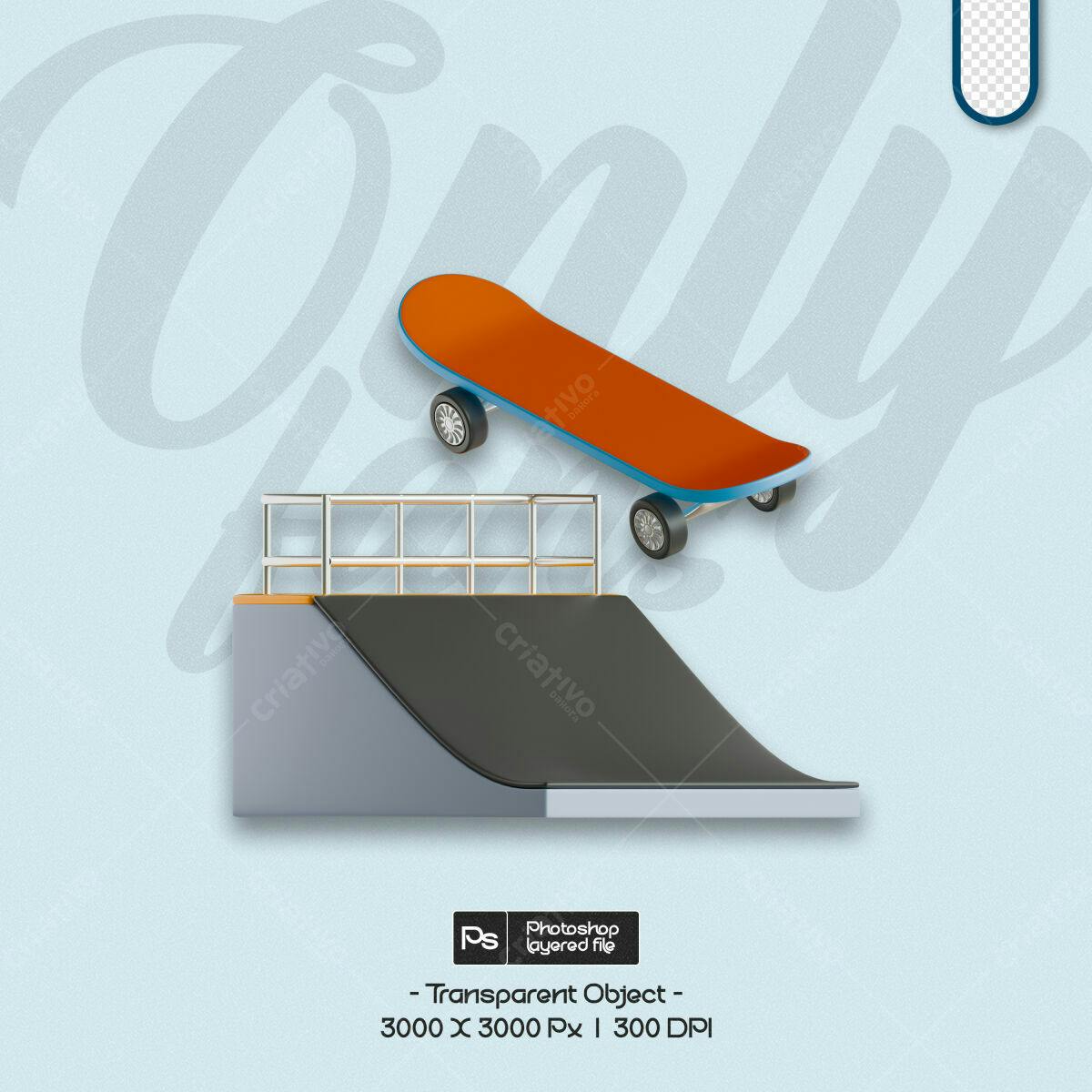 Mockup Skate Ramp e Skate PSD Editável