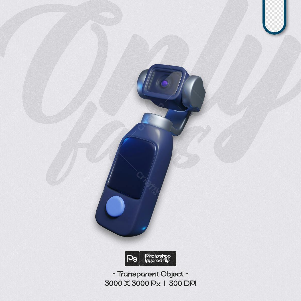 Mockup Gimbal para Vlog PSD Editável