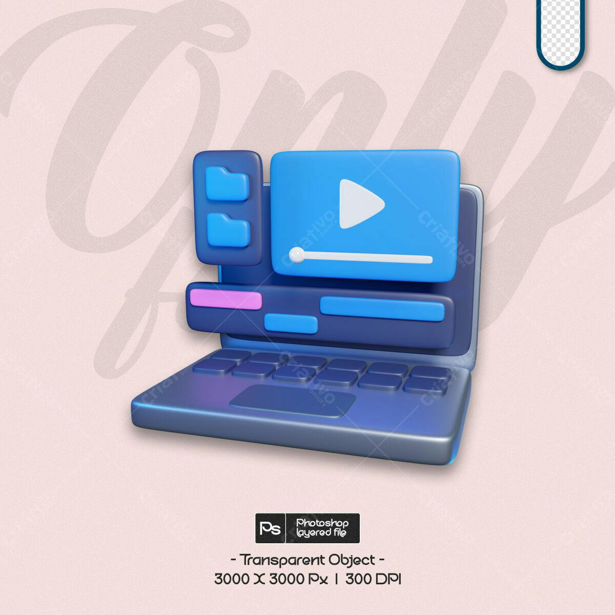 Mockup Notebook 3D PSD Editável