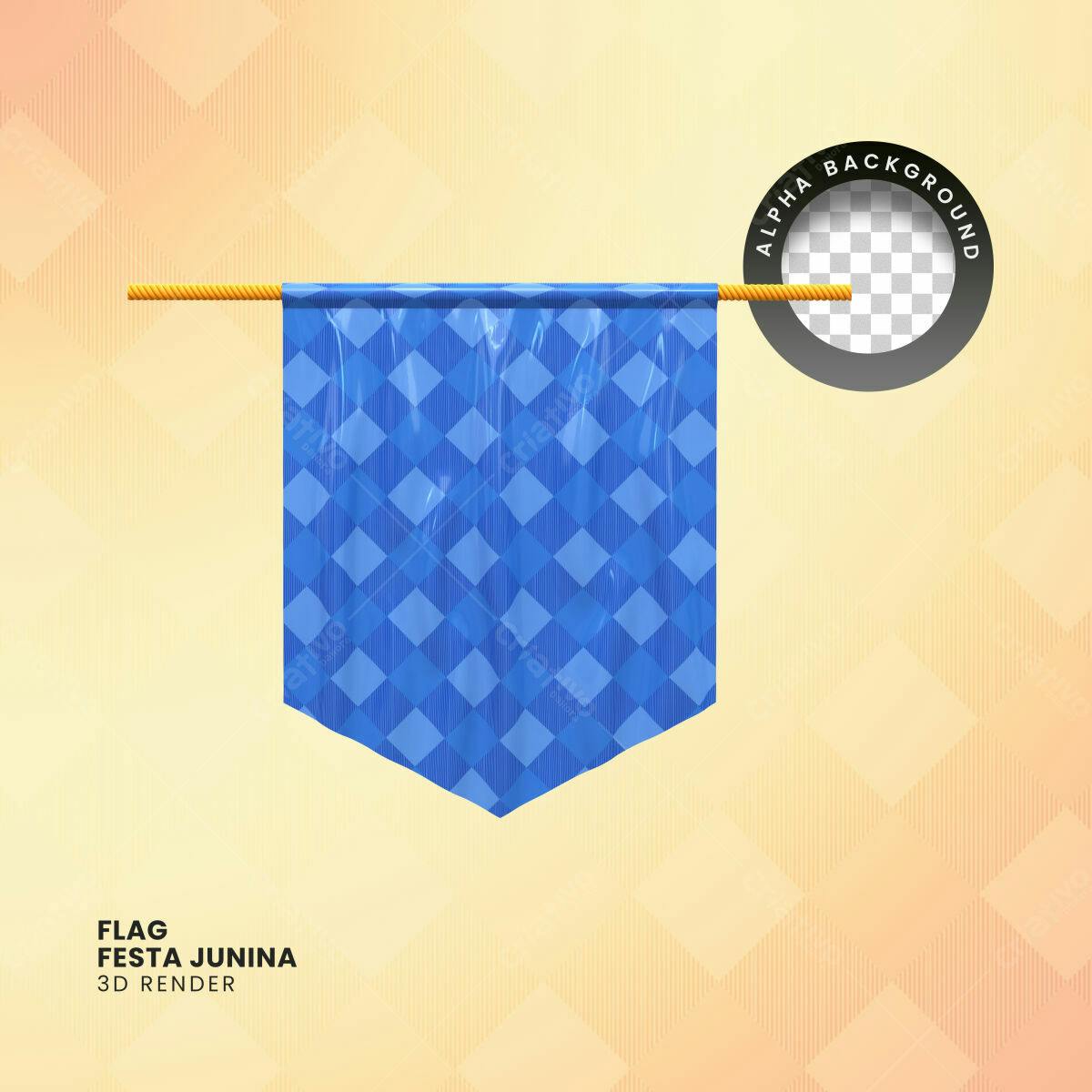 Bandeira Festa Junina PSD Editável