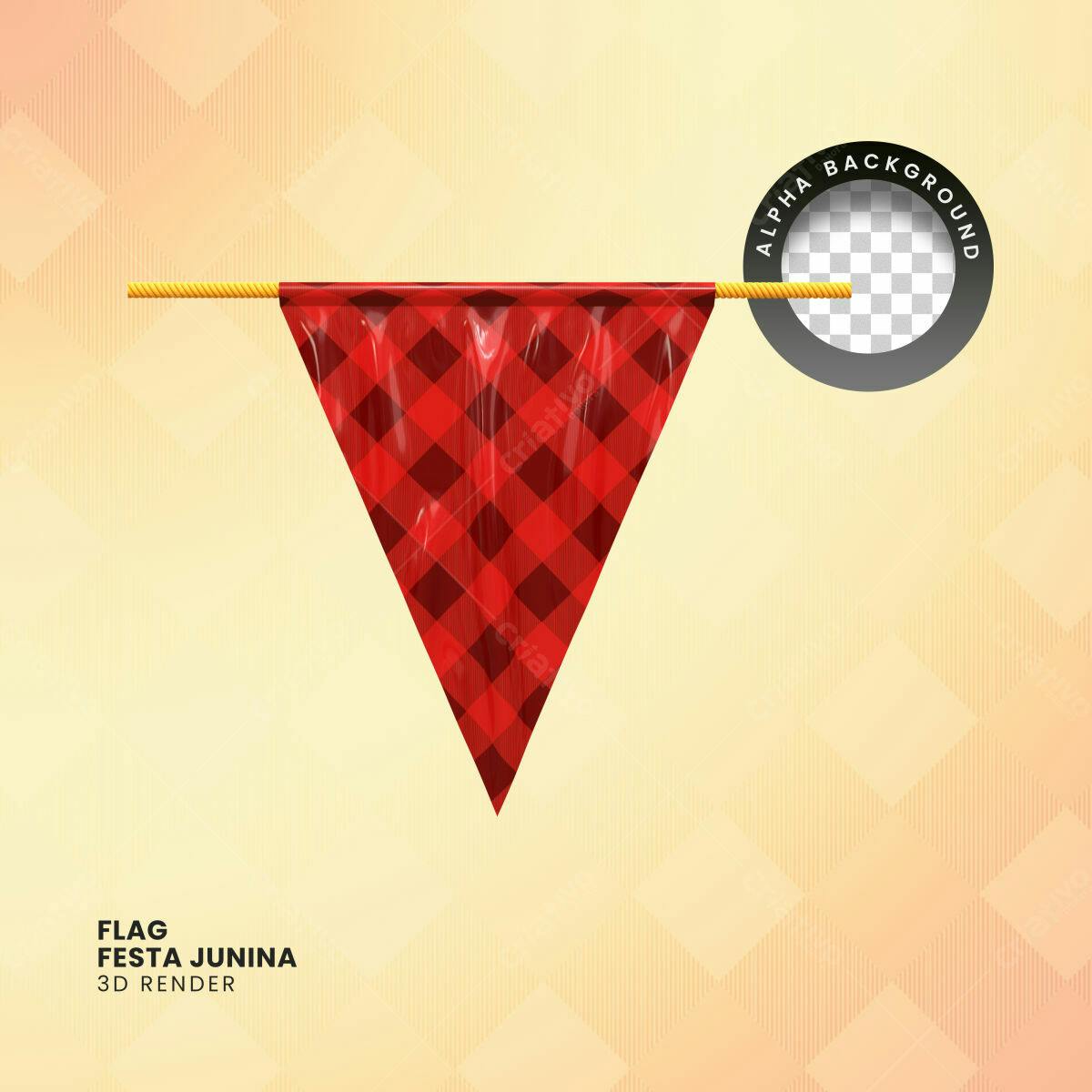 Bandeira Festa Junina PSD Editável