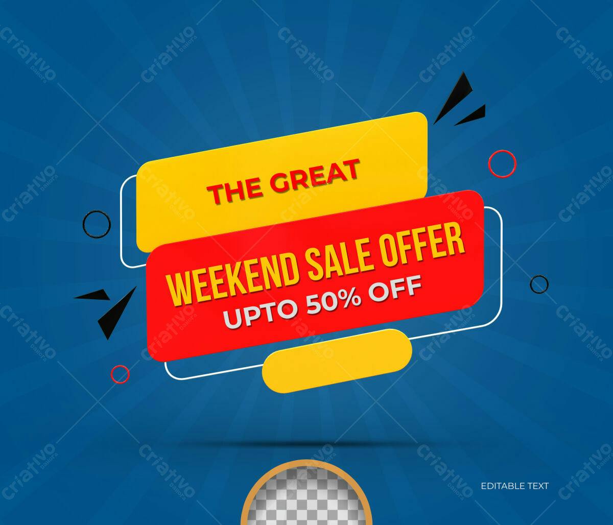 Selo 3D promocional vermelho e amarelo