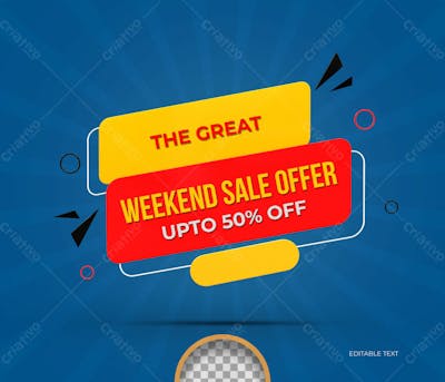 01 Discount Labels And Tag Special Offer Red 3D Rendering New Offer