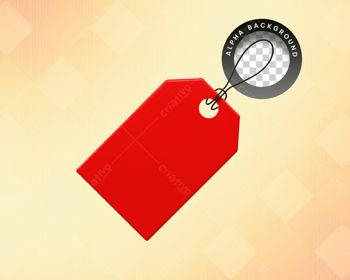 Selo 3D promocional vermelho brilhante