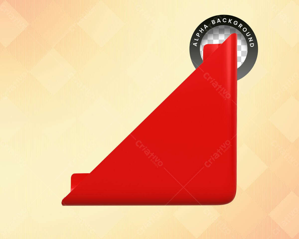 Selo 3D promocional vermelho brilhante