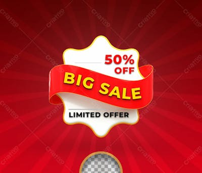 Discount Labels And Tag Special Offer Red 3D Rendering New Offer Tags Badges