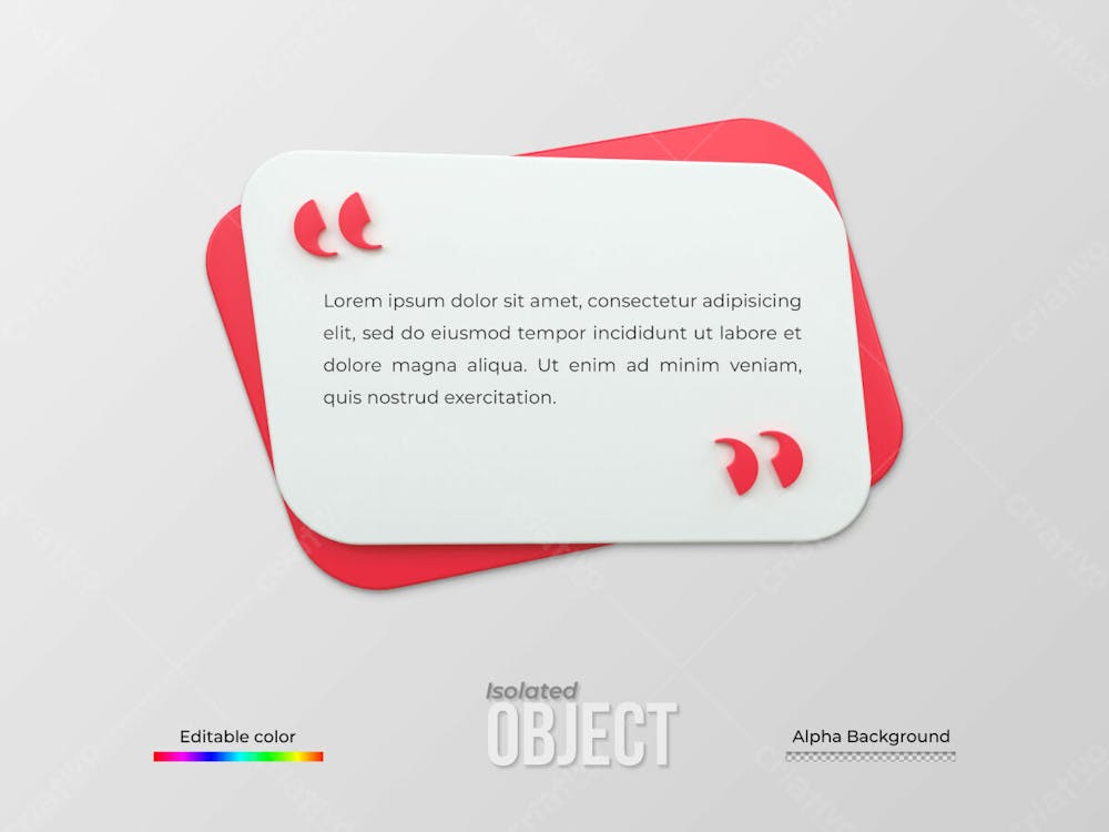 3D Rendering Quote Frames Box Blank Templates Realistic Minimal Text Info Design Box Banner Design