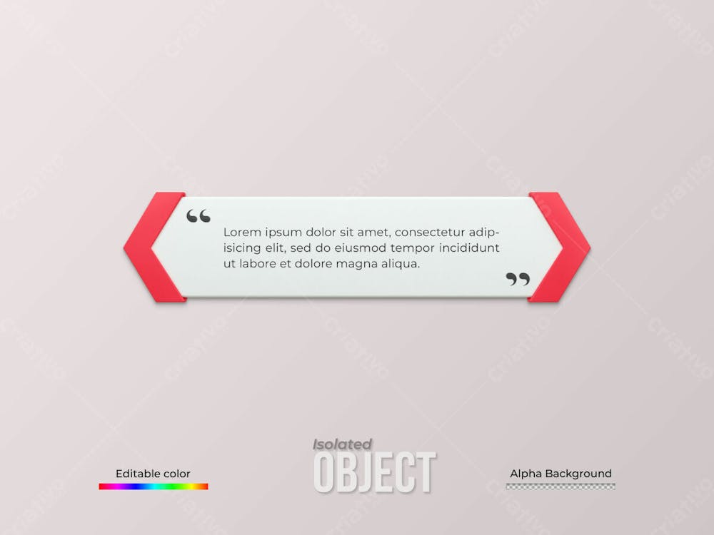 3D Rendering Quote Frames Box Blank Templates Realistic Minimal Text Info Design Box Banner Design