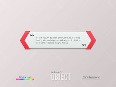 3D Rendering Quote Frames Box Blank Templates Realistic Minimal Text Info Design Box Banner Design