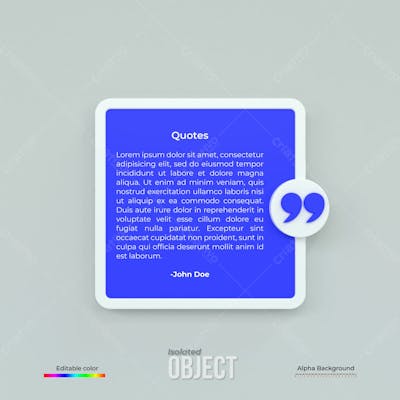 3D Rendering Quote Frames Box Blank Templates Realistic Minimal Text Info Design Box Banner Design