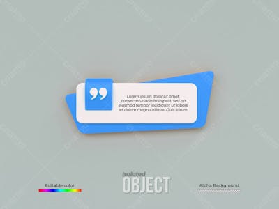 3D Rendering Quote Frames Box Blank Templates Realistic Minimal Text Info Design Box Banner Design