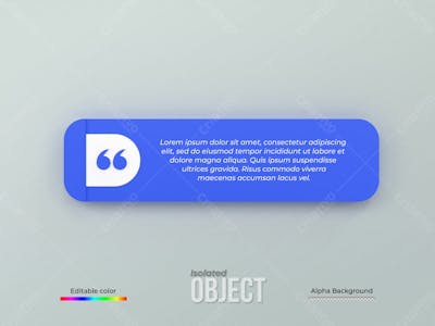 3D Rendering Quote Frames Box Blank Templates Realistic Minimal Text Info Design Box Banner Design