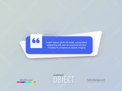 3D Rendering Quote Frames Box Blank Templates Realistic Minimal Text Info Design Box Banner Design