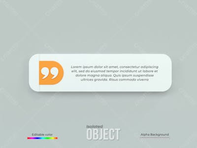 3D Rendering Quote Frames Box Blank Templates Realistic Minimal Text Info Design Box Banner Design