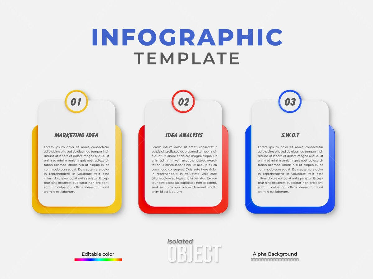 Infográfico para Apresentação de Negócios PSD Editável