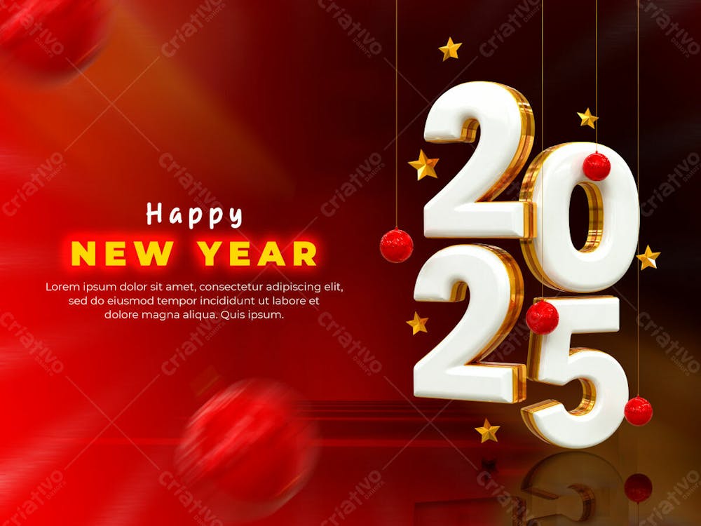 Happy New Year Feliz Ano Novo Natal Poster