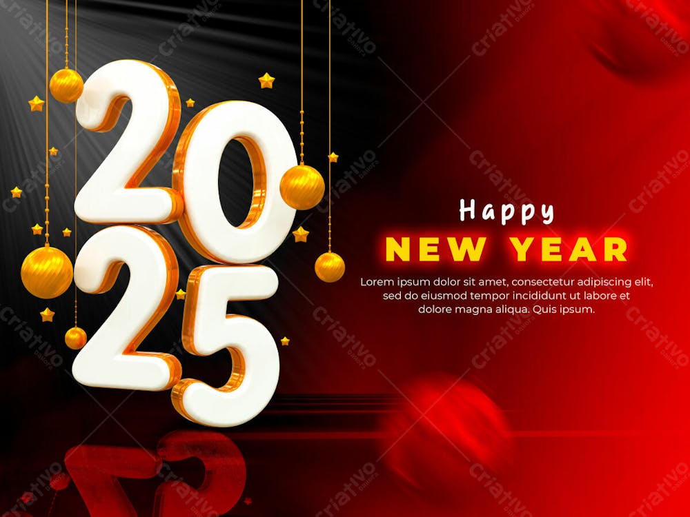 Happy New Year Feliz Ano Novo Natal Poster