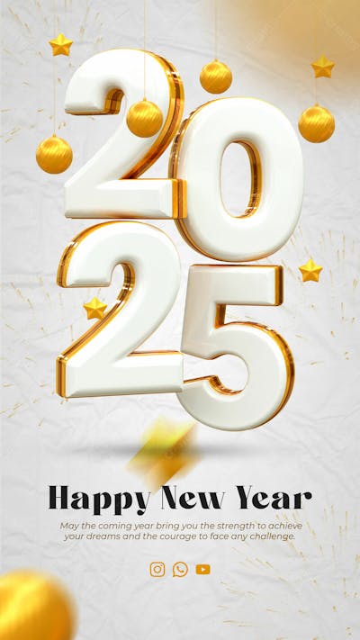 Happy New Year Feliz Ano Novo Natal Poster