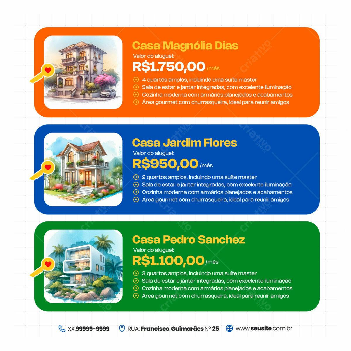 Flyer Imóveis de Luxo PSD Editável