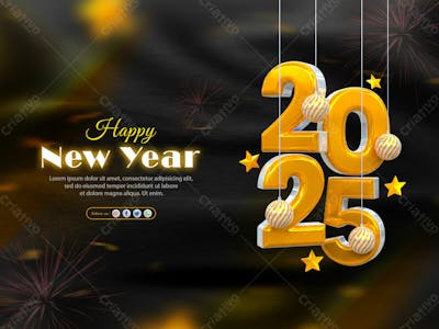 Happy New Year Feliz Ano Novo Natal Poster