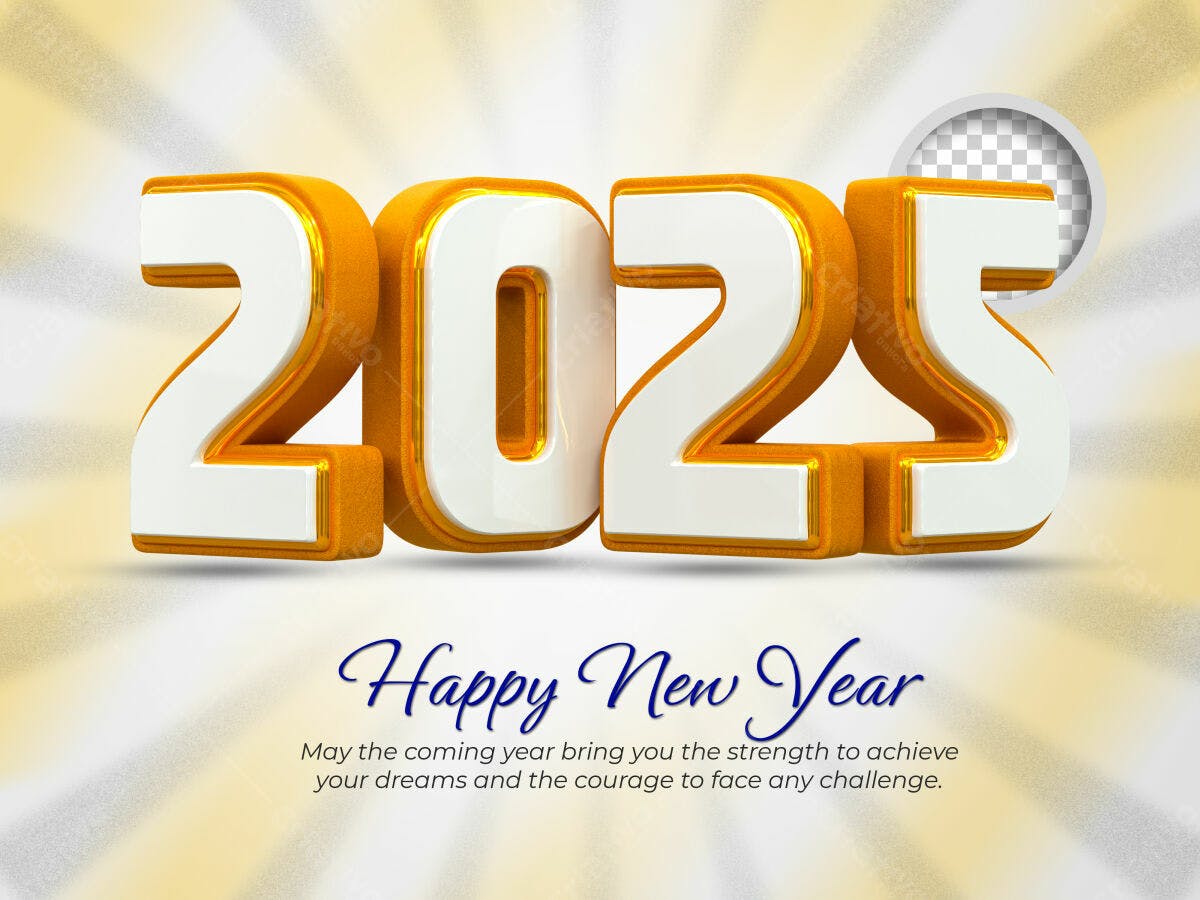 Feliz Ano Novo 2025 PSD Editável