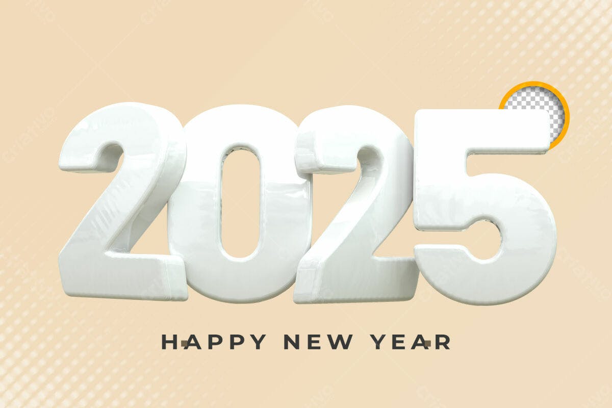 Arte para Ano Novo 2025 PSD Editável