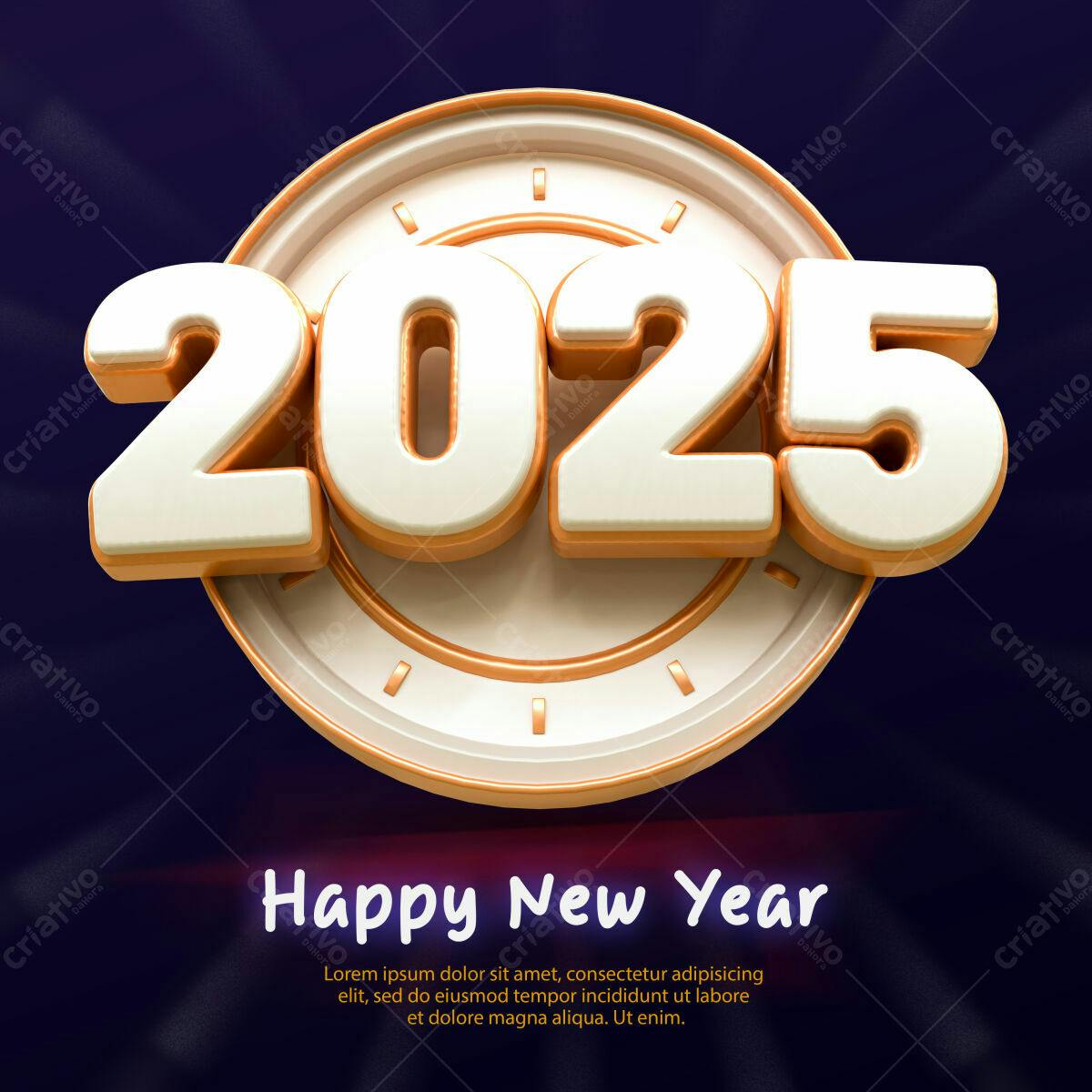 Flyer para Ano Novo 2025 PSD Editável