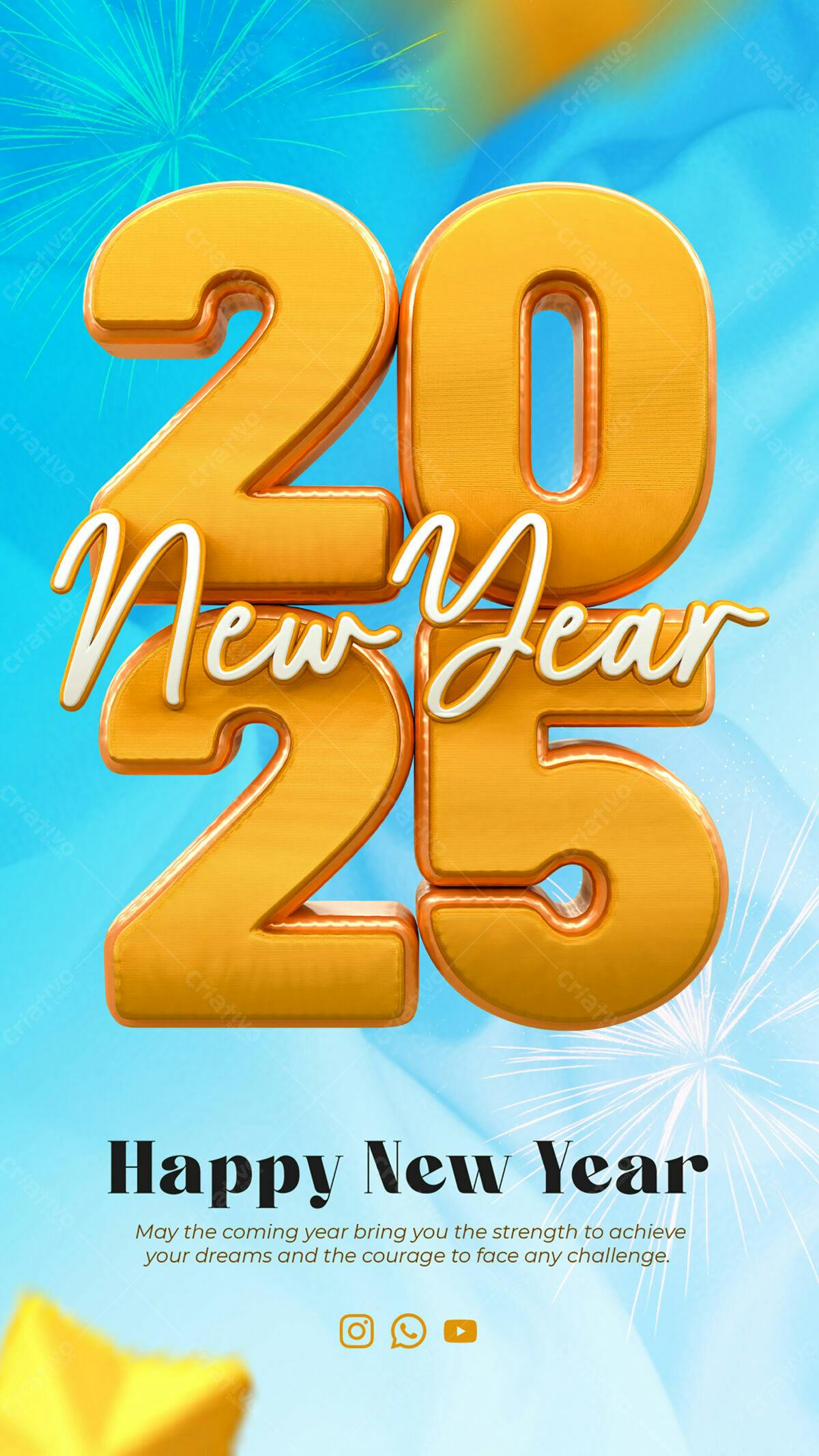 Flyer Ano Novo 2025 PSD Editável