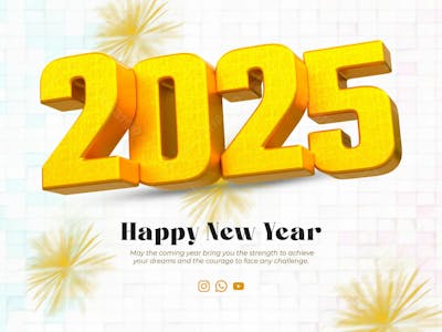 Happy New Year Feliz Ano Novo Natal Poster