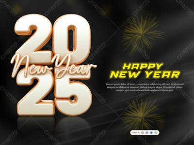 Happy New Year Feliz Ano Novo Natal Poster