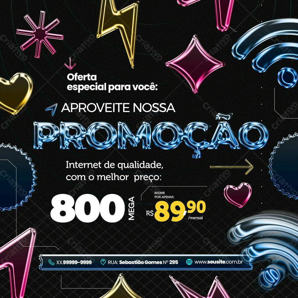 Oferta Especial Para Você, Internet De 800Mb Com Um Valor Promocional