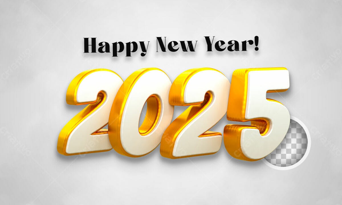 Feliz Ano Novo 2025 PSD Editável