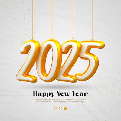 Happy New Year Feliz Ano Novo Natal Poster