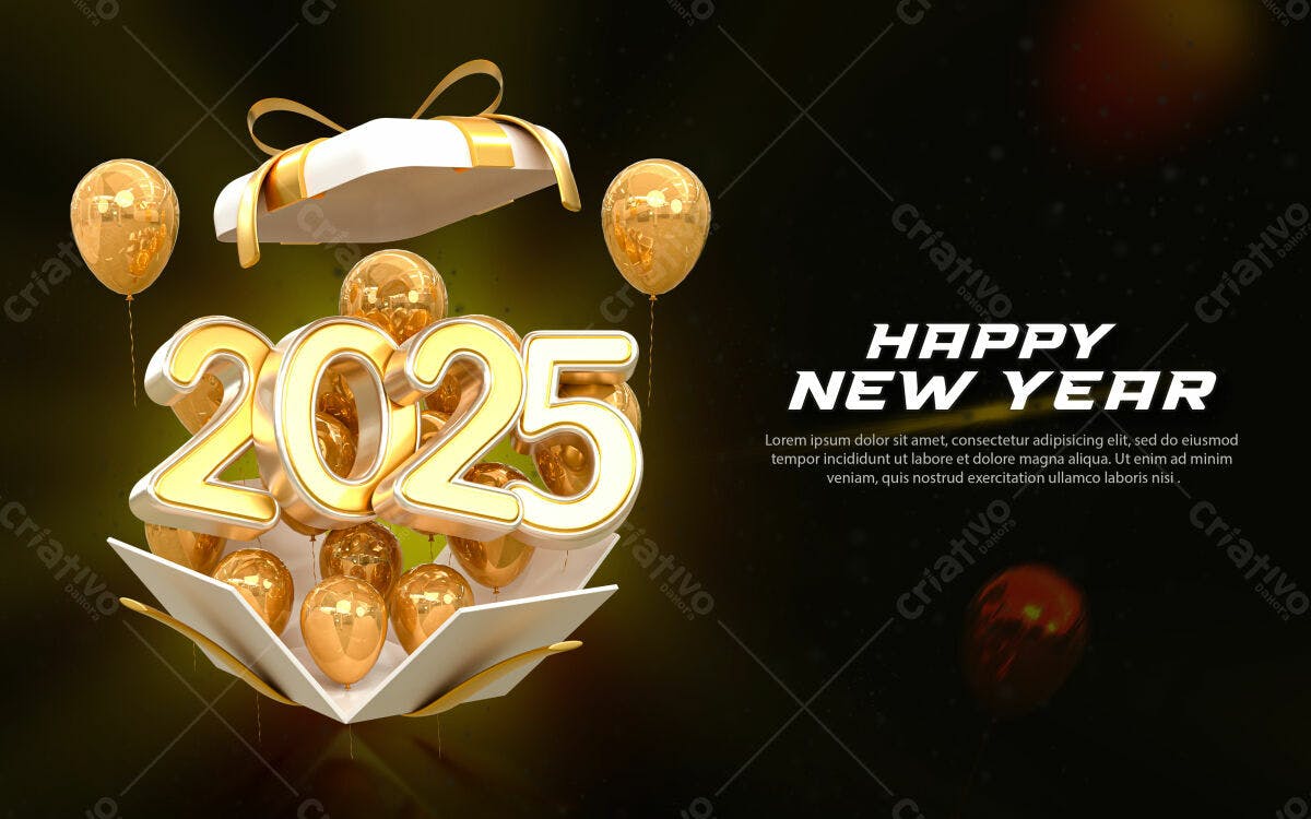 Flyer para Ano Novo 2025 PSD Editável