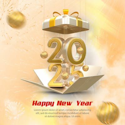 Happy New Year Feliz Ano Novo Natal Poster