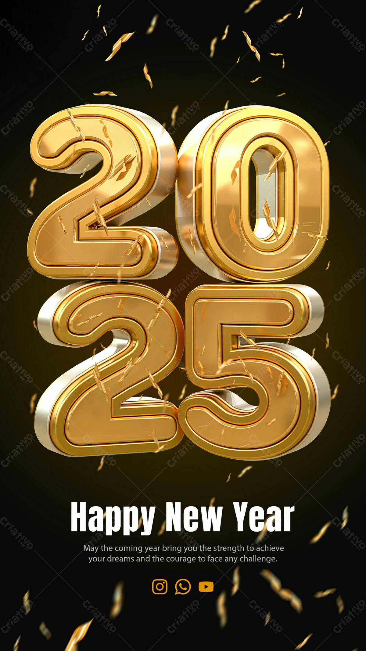 Flyer Ano Novo 2025 PSD Editável