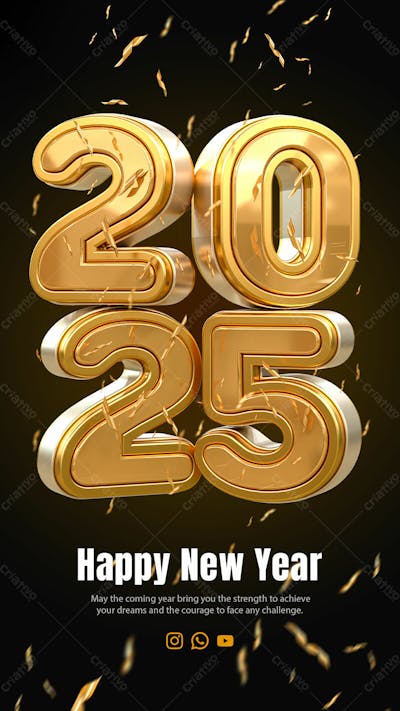 Happy New Year Feliz Ano Novo Natal Poster
