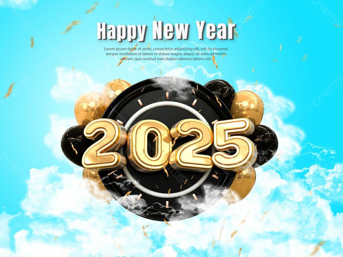 Flyer Ano Novo 2025 PSD Editável