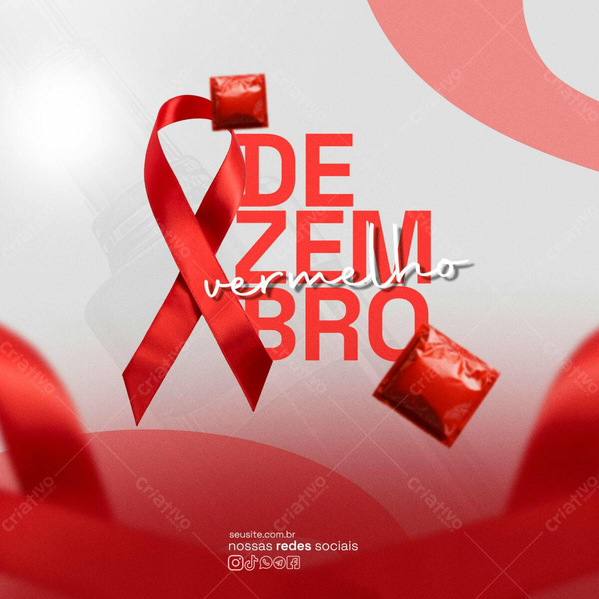 Flyer Dezembro Vermelho PSD Editável