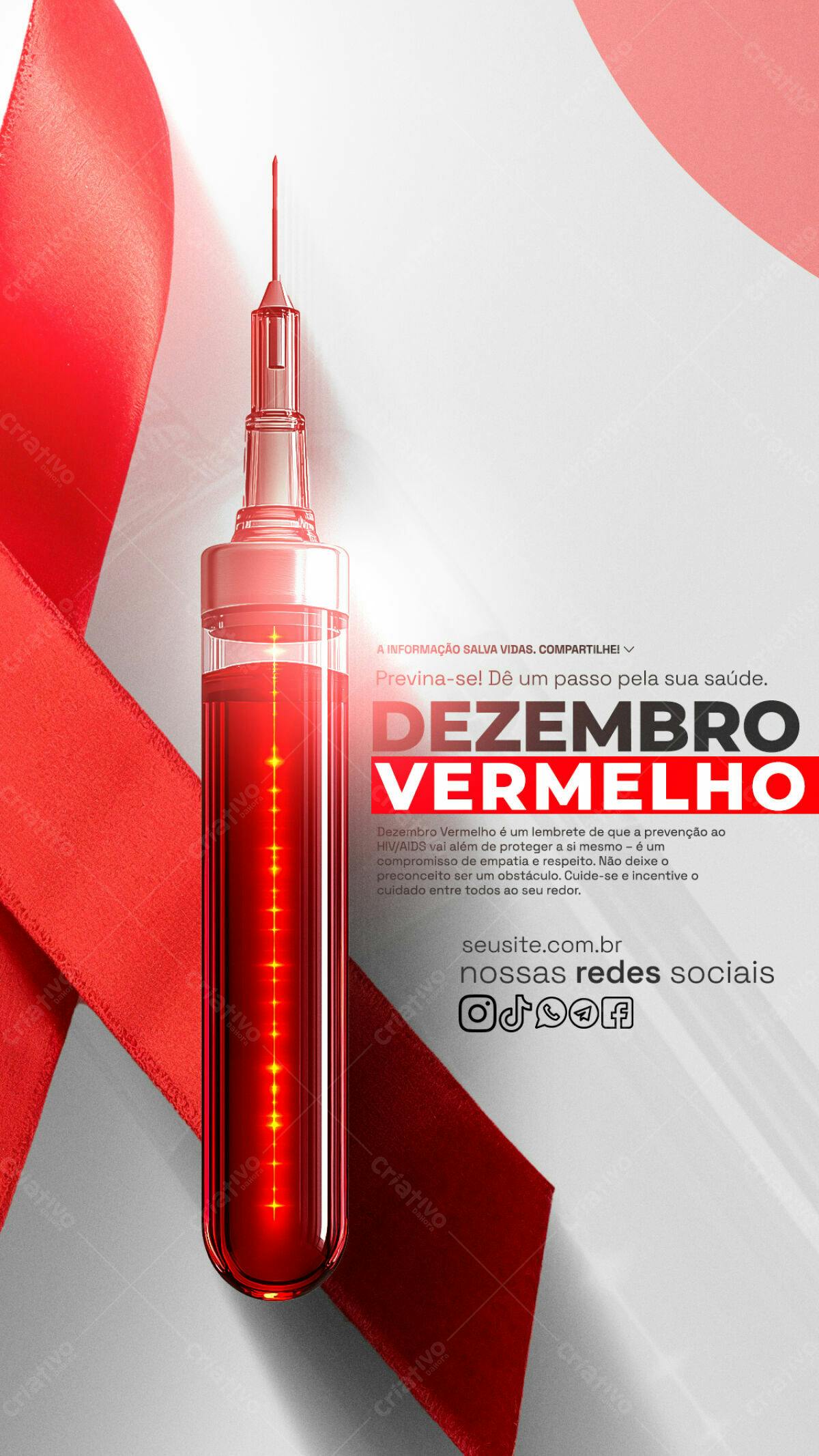 Flyer Dezembro Vermelho PSD Editável