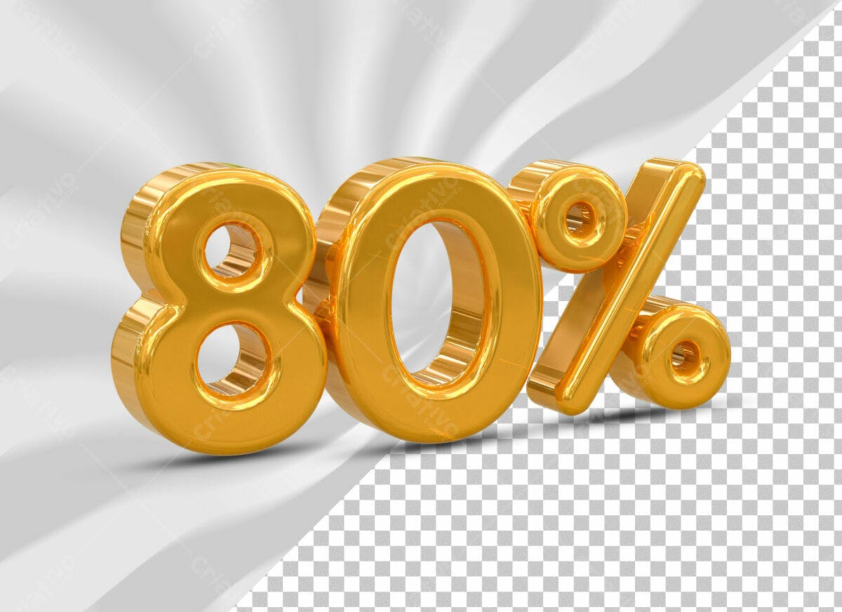 Selo 3D promocional dourado metalizado 80%