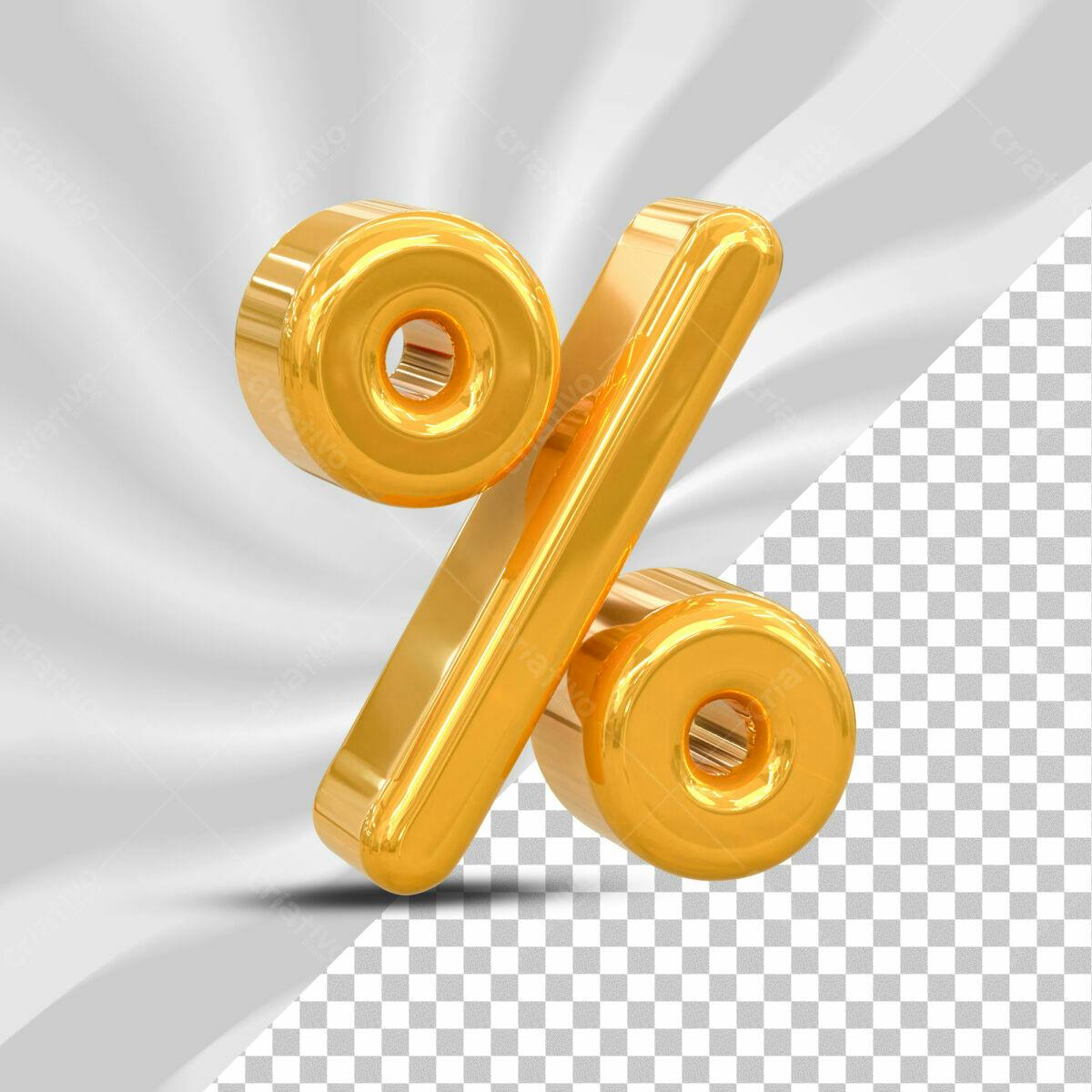 Selo 3D promocional dourado metalizado
