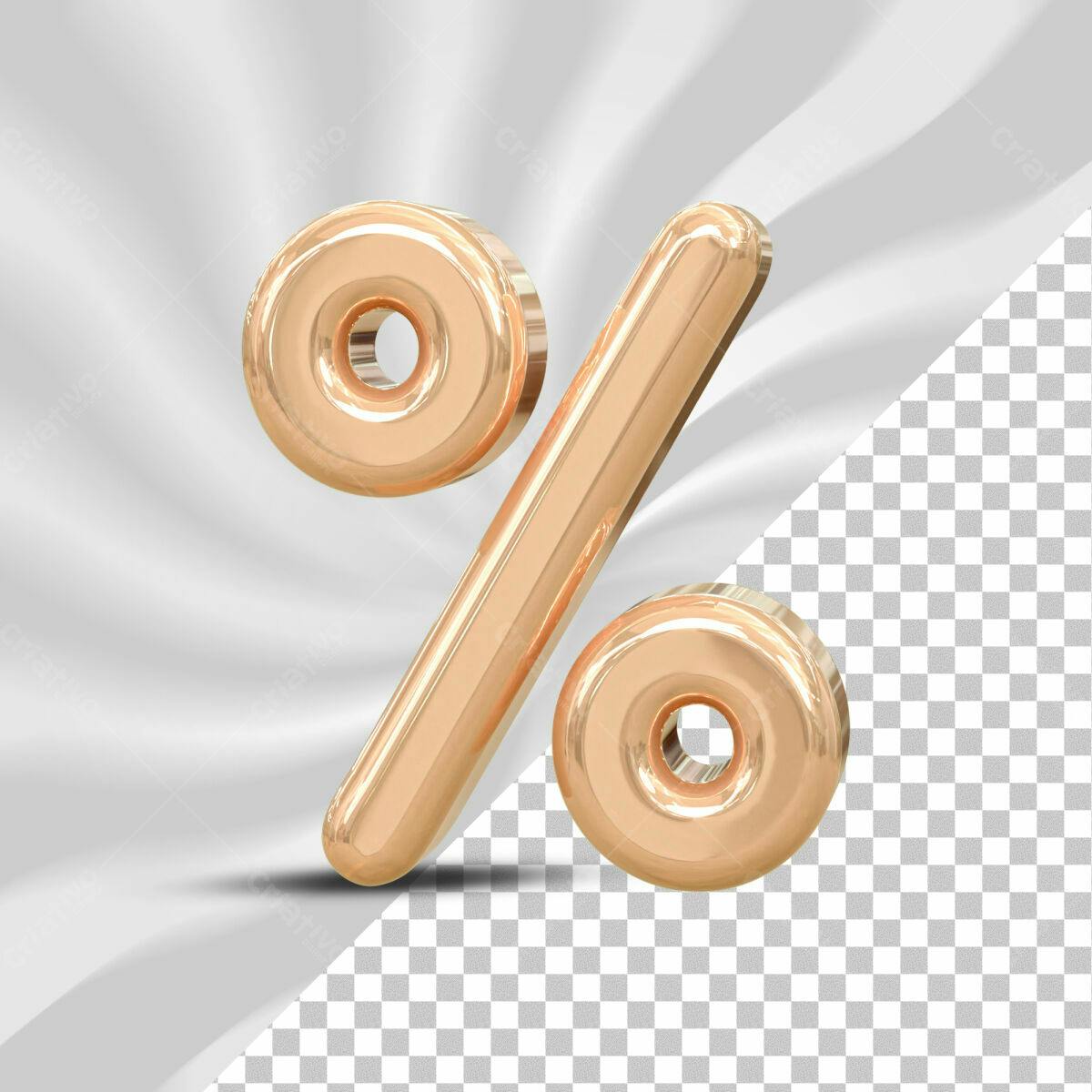 Selo 3D promocional dourado metalizado