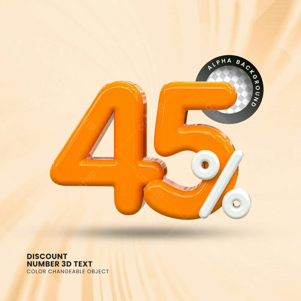 3D Selo Discount Tag 3D Render Psd Composition